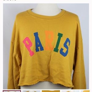 Day Dreamer Cropped Paris Sweatshirt